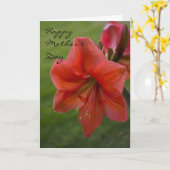 Amaryllis Moederdag Kaart (Gele Bloem)