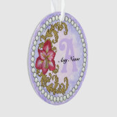 Amaryllis Monogram Ornament (voorkant)