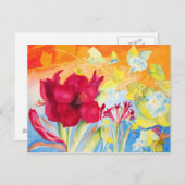 Amaryllis Morning Glories Briefkaart (Voorkant / Achterkant)