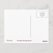 Amaryllis Morning Glories Briefkaart (Achterkant)