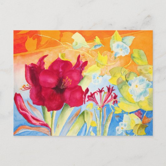 Amaryllis Morning Glories Briefkaart (Voorkant)