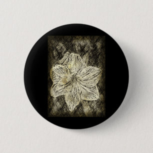 Amaryllis Old Time Sketch Ronde Button 5,7 Cm