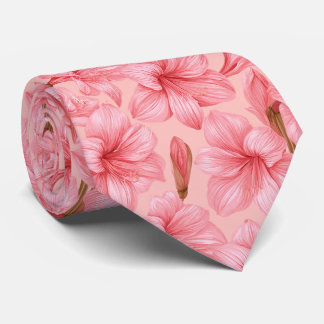 Amaryllis Patroon Oom Retro Bruiloft Stropdas