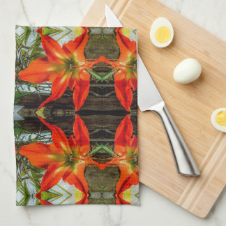 Amaryllis Pattern Kitchen Towels Theedoek