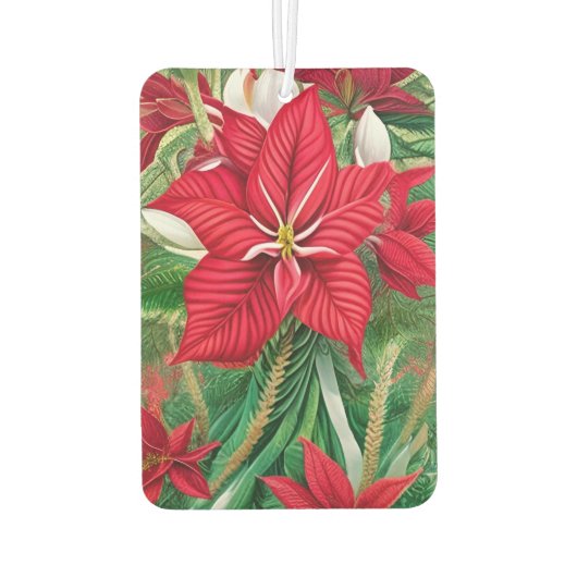 Amaryllis Poinsettia Hybrid AI Art Luchtverfrisser (Achterkant)
