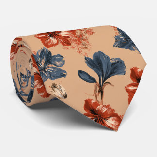 Amaryllis Print Bruidsjonkers Professioneel Stropdas