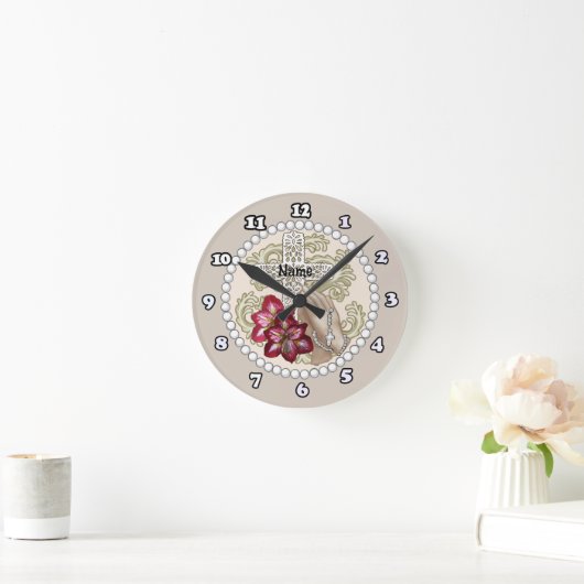 Amaryllis Rosary Clock Ronde Klok (Huis)