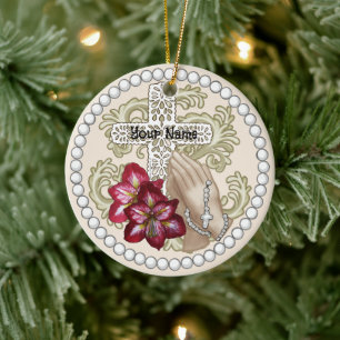 Amaryllis Rosary Keramisch Ornament