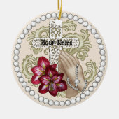 Amaryllis Rozenkrans aangepast ornament (Voorkant)