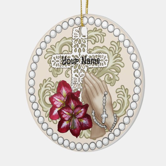 Amaryllis Rozenkrans aangepast ornament (Links)