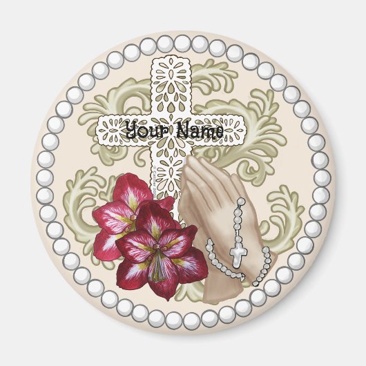 Amaryllis Rozenkrans Magneet (Voorkant)