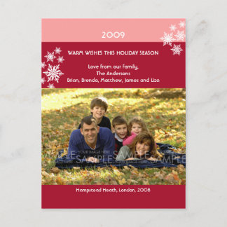 Amaryllis Snowflakes: Christmas Photo Postcard Feestdagenkaart