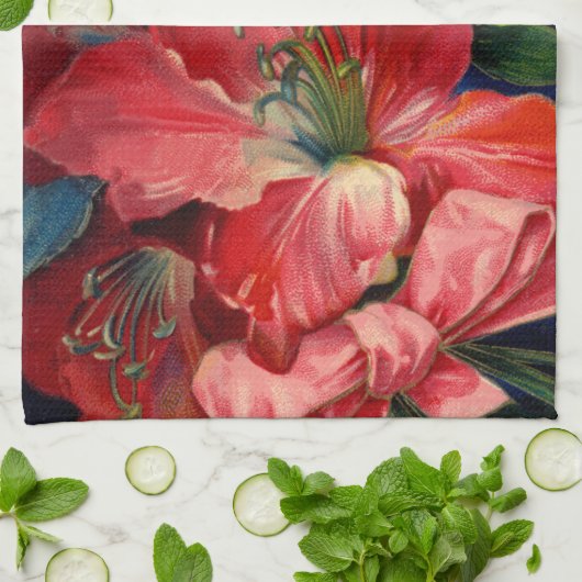 Amaryllis Theedoek (Gevouwen)