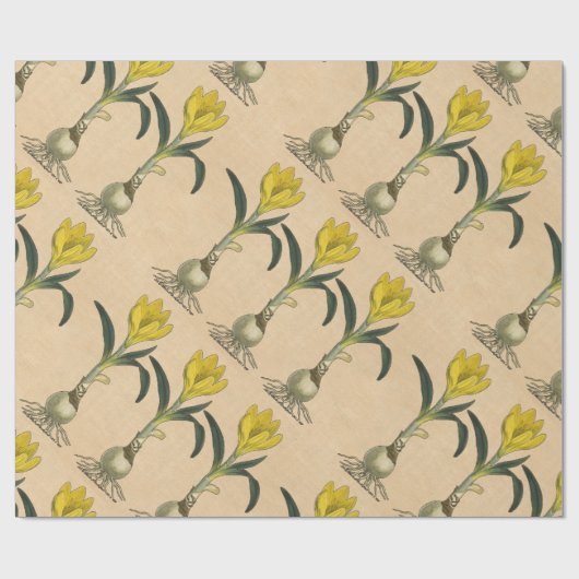 Amaryllis Tulip Botanische tuinklep Cadeaupapier (Vlak)