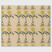 Amaryllis Tulip Botanische tuinklep Cadeaupapier (Vlak)