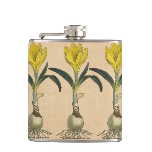 Amaryllis Tulip Botanische tuinklep Heupfles (Voorkant)