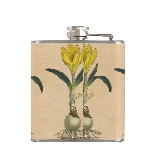 Amaryllis Tulip Botanische tuinklep Heupfles (Achterkant)