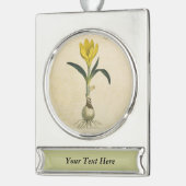 Amaryllis Tulip Botanische tuinklep Verzilverd Banner Ornament (Links)