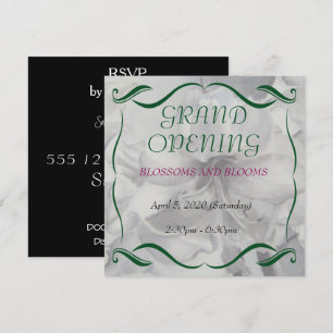 AMARYLLIS WATERVERF FLOWER GRAND OPENEN INVITE KAART