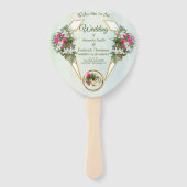 Amaryllis witte lelies, varens Boeketten Handwaaier (Voorkant)