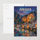 Amasya Turkije Briefkaart (Voorkant / Achterkant)