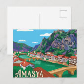 Amasya Turkije Briefkaart (Voorkant / Achterkant)