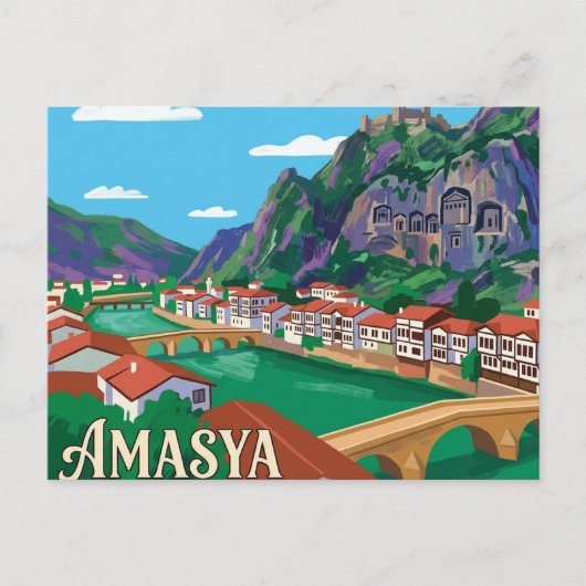 Amasya Turkije Briefkaart (Voorkant)