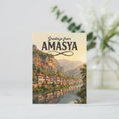Amasya Turkije Briefkaart (Staand voorkant)