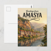 Amasya Turkije Briefkaart (Voorkant / Achterkant)