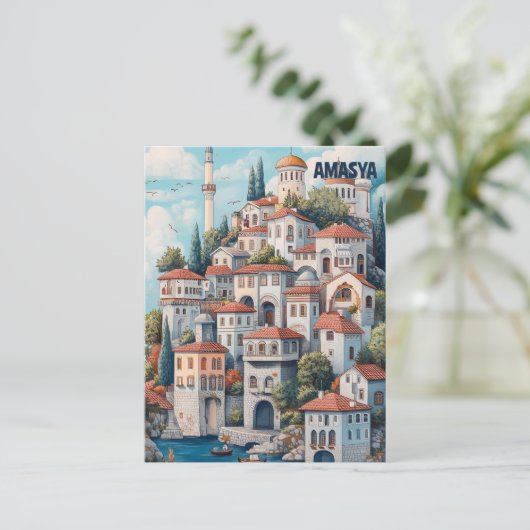 Amasya Turkiye Briefkaart (Staand voorkant)