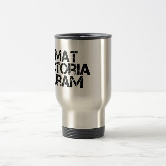 Amat Victoria Curam - Latijnse term Reisbeker (Center)