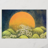 AMATERASU, SUN GODDESS, geel groen zwart Briefpapier (Voorkant)