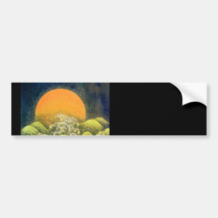 AMATERASU, SUN GODDESS, geel groen zwart Bumpersticker