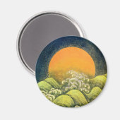 AMATERASU, SUN GODDESS, geel groen zwart Magneet (Voorkant / Achterkant)