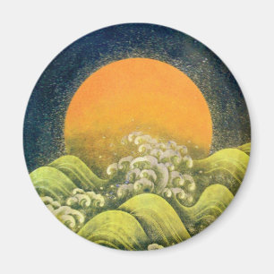 AMATERASU, SUN GODDESS, geel groen zwart Magneet