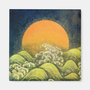 AMATERASU, SUN GODDESS, geel groen zwart Magneet