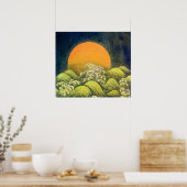 AMATERASU, SUN GODDESS, geel zwart Poster (Keuken)