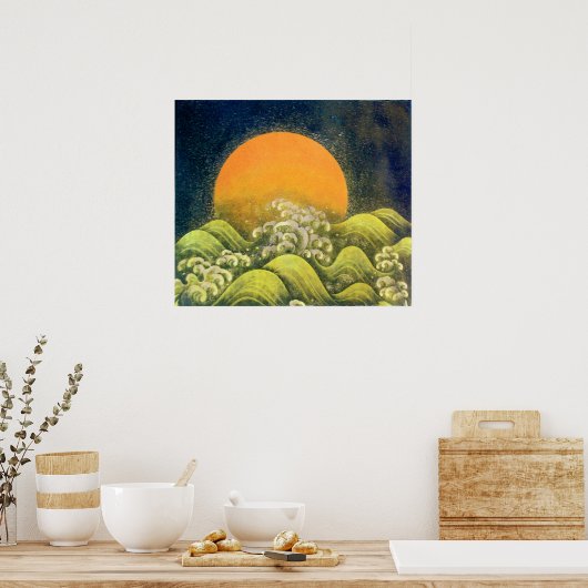 AMATERASU, SUN GODDESS, geel zwart Poster (Keuken)