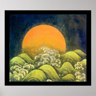 AMATERASU, SUN GODDESS, geel zwart Poster