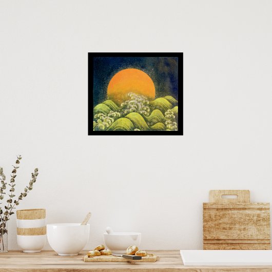 AMATERASU, SUN GODDESS, geel zwart Poster (Keuken)