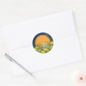 AMATERASU, SUN GODDESS, geel zwart Ronde Sticker (Envelop)