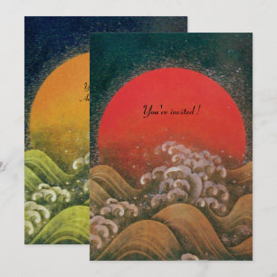 AMATERASU, SUN GODDESS, geel zwart rood zilver Kaart