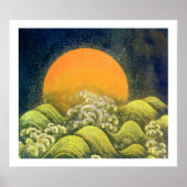 AMATERASU, SUN GODDESS, geel zwart wit Poster (Voorkant)