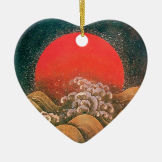 AMATERASU, SUN GODDESS Heart Keramisch Ornament (Voorkant)