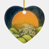 AMATERASU, SUN GODDESS Heart Keramisch Ornament (Achterkant)