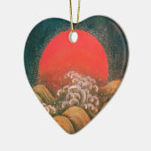 AMATERASU, SUN GODDESS Heart Keramisch Ornament (Links)