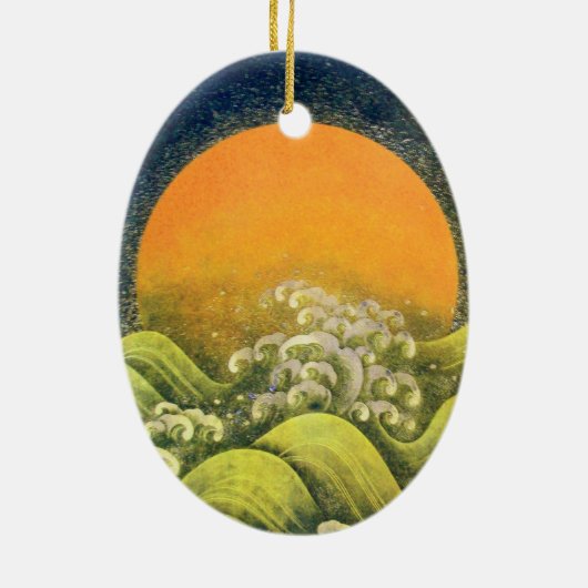 AMATERASU , SUN GODDESS KERAMISCH ORNAMENT (Achterkant)