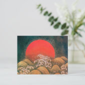 AMATERASU SUN GODDESS Red Black Brown Briefkaart (Staand voorkant)