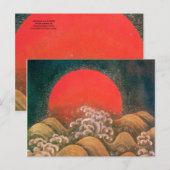 AMATERASU SUN GODDESS Red Black Brown Briefkaart (Voorkant / Achterkant)