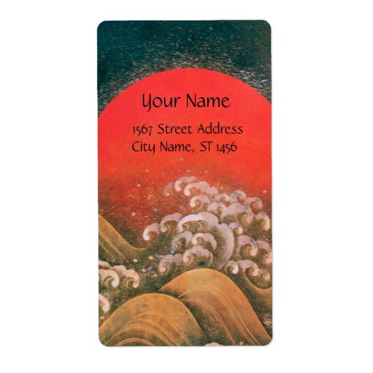 AMATERASU, SUN GODDESS Red Black Brown Etiket (Voorkant)